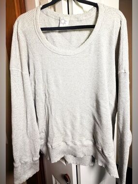 OFFLINE by Aerie Waffle Knit Oversized Scoop Neck Top